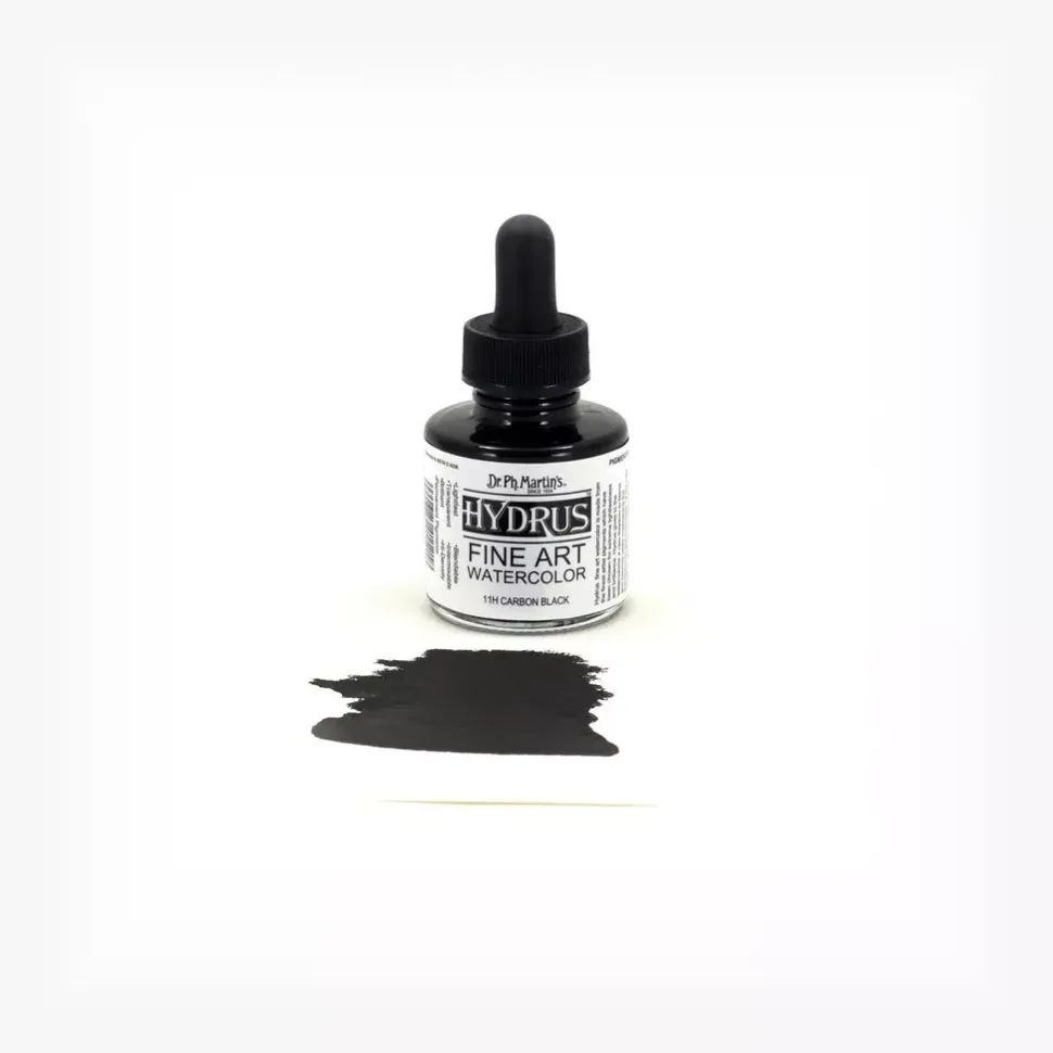 Acuarela Hydrus Fine Art 1.0 Oz Carbon Black Dr. Ph. Martin's