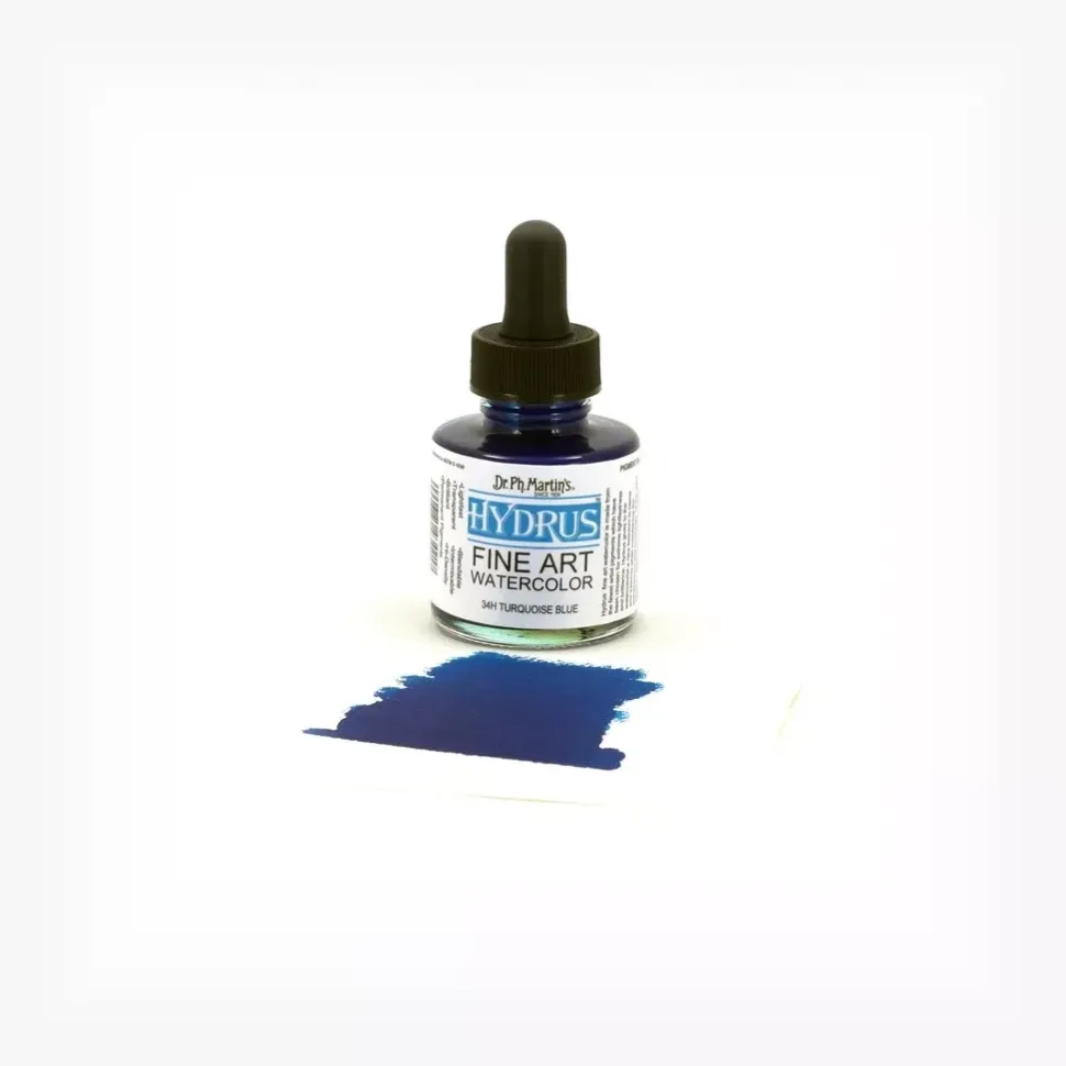 Acuarela Hydrus Fine Art 1.0 Oz Turquoise Blue Dr. Ph. Martin's