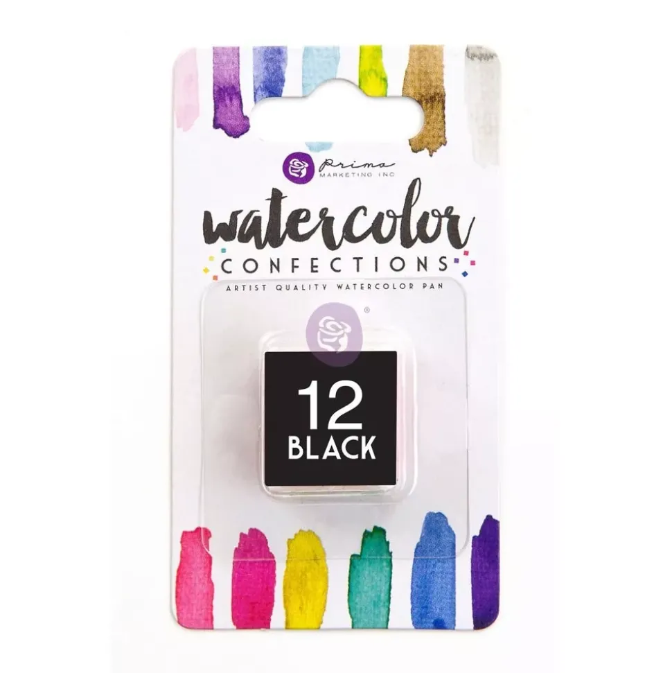 Acuarela Medio Godet Prima 12 Black