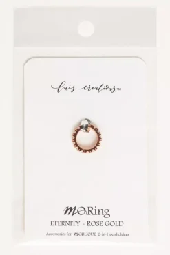 Anillo decorativo para portaplumillas MoRing Eternity Rose Gold Moblique