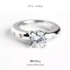 Anillo decorativo para portaplumillas MoRing Solitaire White Gold Moblique