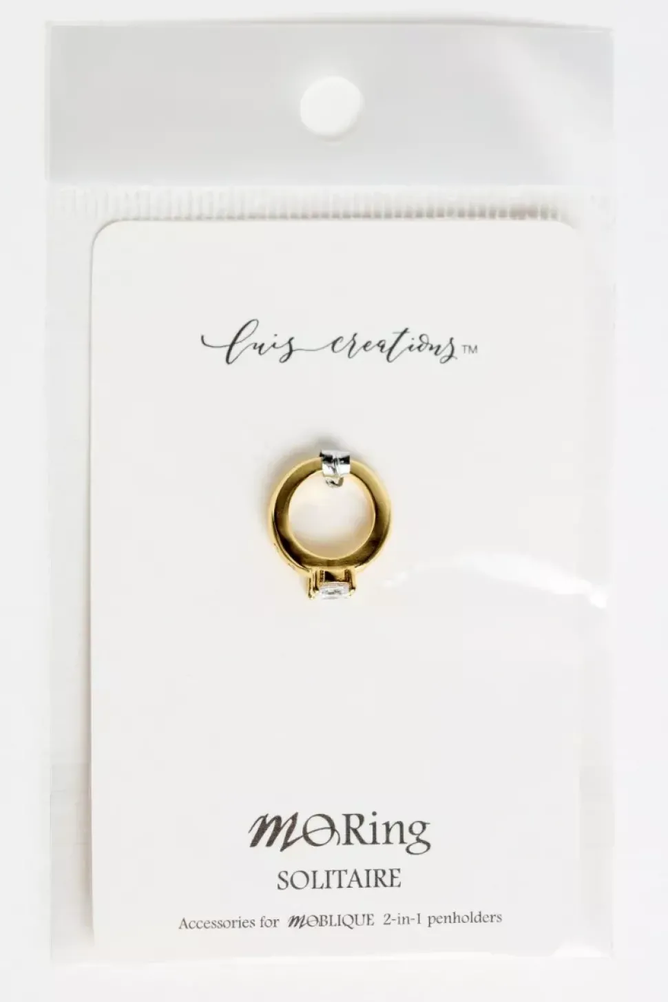 Anillo decorativo para portaplumillas MoRing Solitaire Moblique