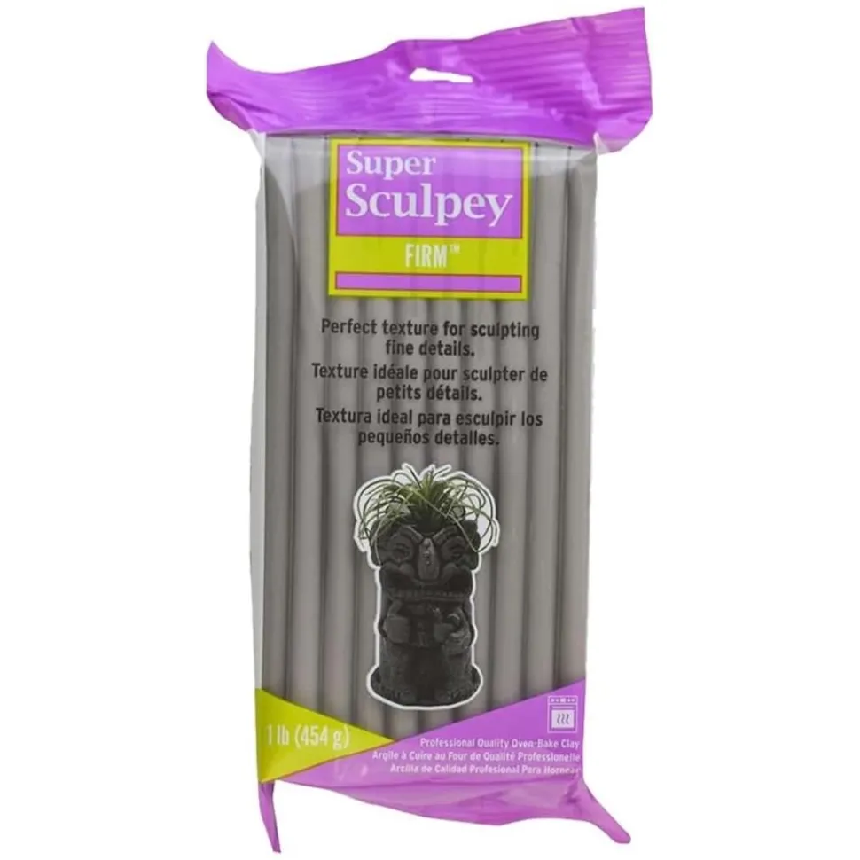 Arcilla para hornear Gris Super Sculpey Firm 454g