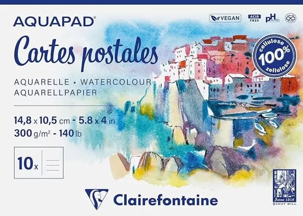 Bloc Acuarela Clairefontaine 14.8 x 10.5 cm