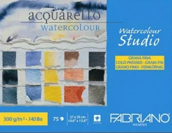 Bloc Acuarela Grano Fino Studio Fabriano Boutique 27x35cm 300gr/m²