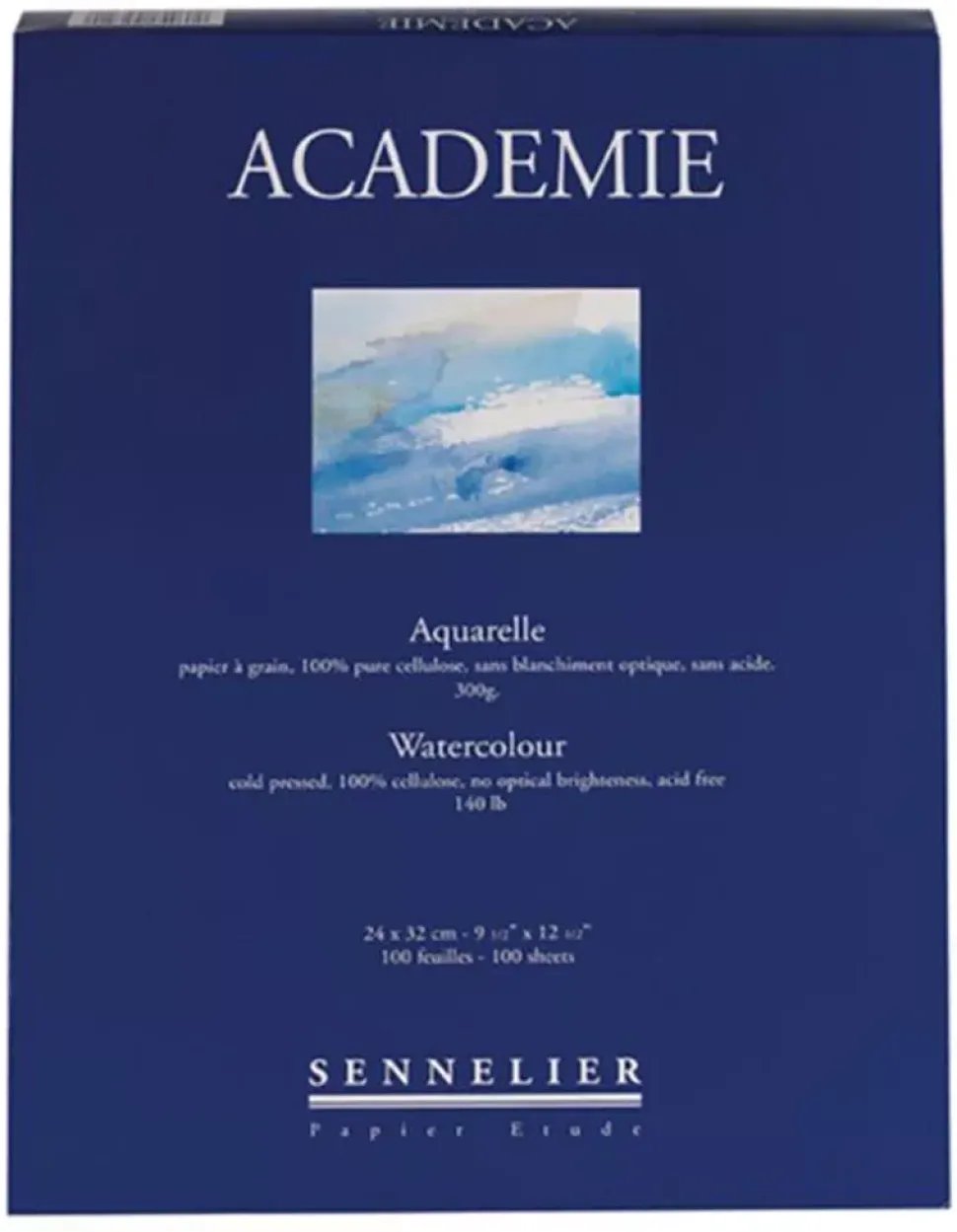 Bloc de Acuarela Academie Sennelier 300g/m² 24x32cm
