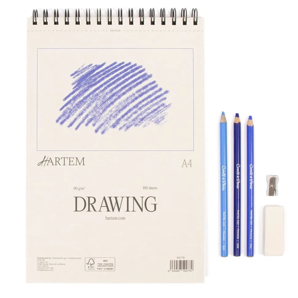 Bloc de dibujo - esbozo Hartem A4 90g/m2