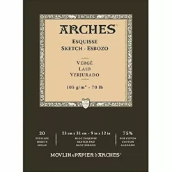 Bloc de dibujo espiral verjurado Arches 105g/m²