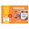Bloc Dibujo Basik Espiral Liso Canson A4+ 150g/m² + 12 Ceras Giotto