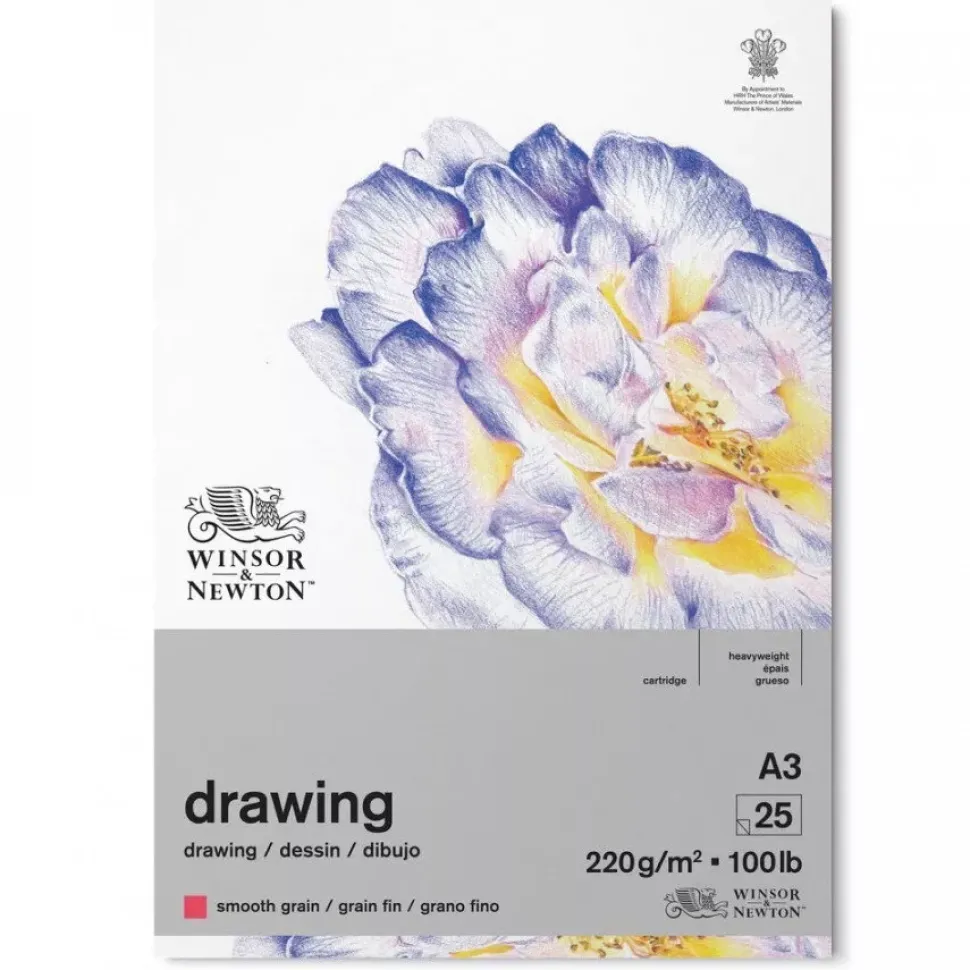Bloc Dibujo Encolado 1 Lado Winsor and Newton A3 220g/m²