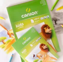 Bloc Dibujo Kids Drawing Encolado 1 Lado Grano Fino Canson 90g/m²