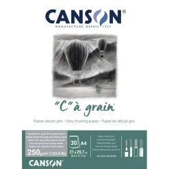 Bloc Dibujo Tintado “C” à Grain Encolado 1 Lado Gris Grano Fino Canson A4 250g/m²