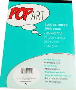 Bloc Encolado 1 Lado Tela de Lienzo Pop Art Pebeo A4