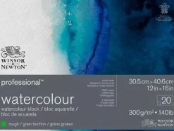 Bloc encolado acuarela grano grueso Winsor & Newton 30,5x40,6cm 300gr