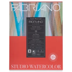 Bloc encolado grano satinado Studio Watercolor Fabriano 28x35,6cm 300g/m²