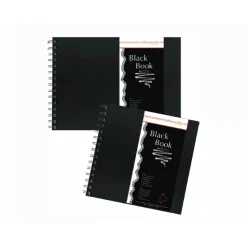 Bloc espiral liso negro Black Book Hahnemühle 250gr/m2
