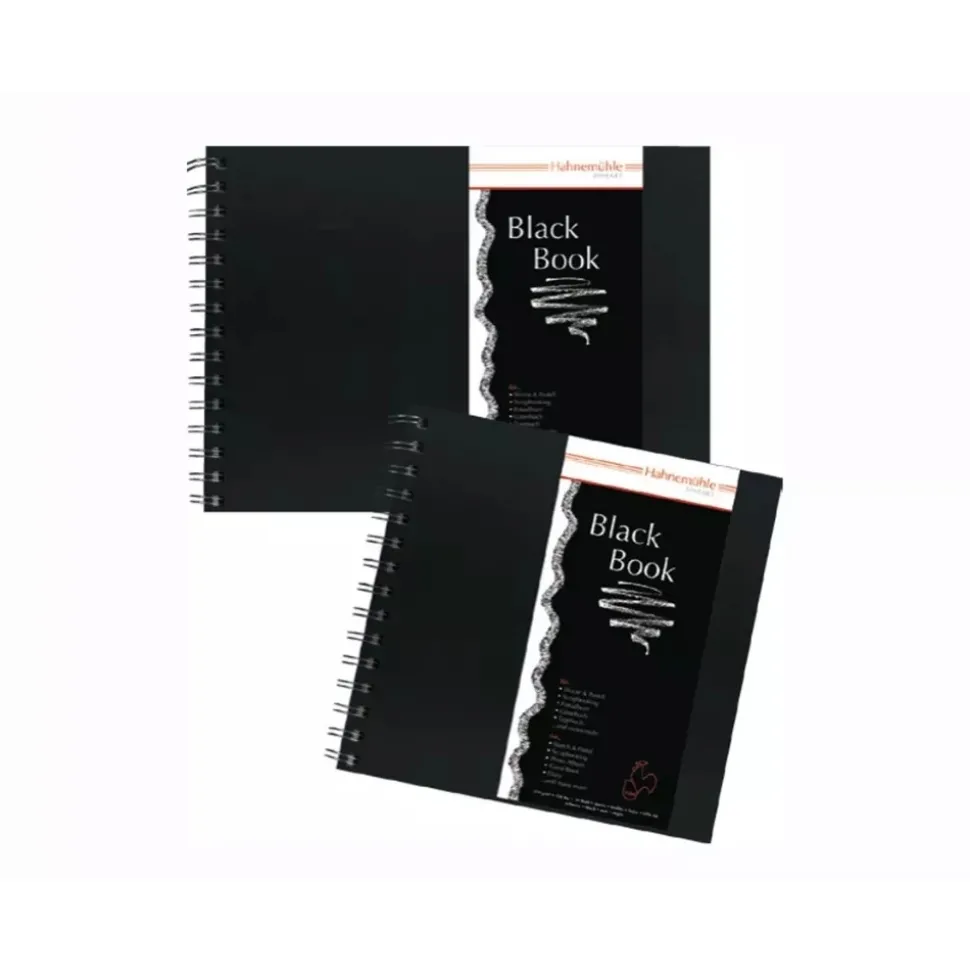 Bloc espiral liso negro Black Book Hahnemühle 250gr/m2