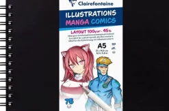 Bloc Illustration Manga Comics Clairefontaine A5