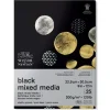 Bloc mixed media negro Winsor & Newton 200gr 23x31cm
