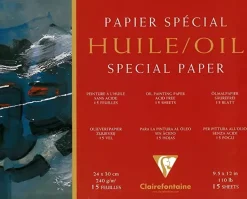 Bloc Papel para Óleo Encolado Clairefontaine 24x30cm