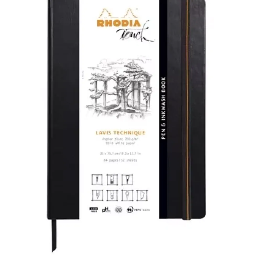 Bloc Pen and Inkwash Book Rhodia 29x21cm