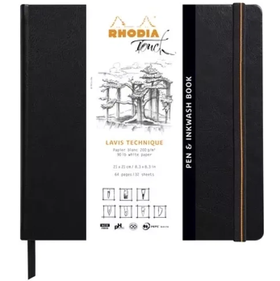 Bloc Pen and Inkwash Book Rhodia 21x21cm
