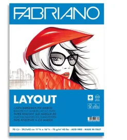 Bloc rotuladores Layout Fabriano A3 75g/m²