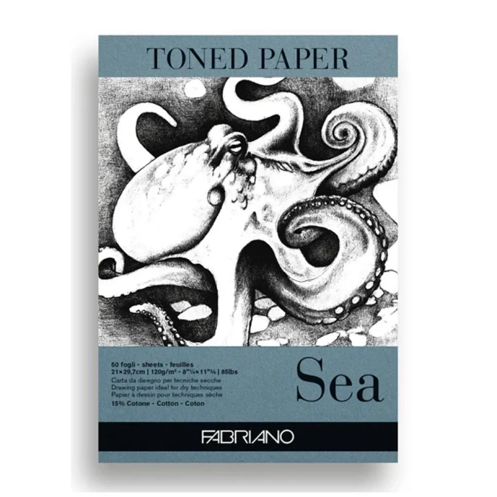 Bloc Toned Paper Sea A3 120g/m² Fabriano