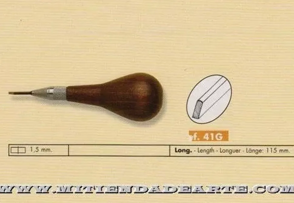 Buril especial para grabado mango de madera GR-041G