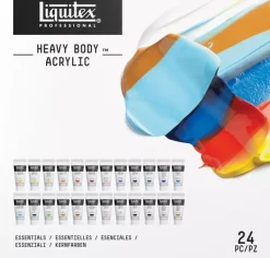 Caja 24 acrílicos cuerpo pesado Esenciales PRO Liquitex 22ml