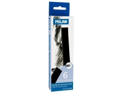 Caja 6 barras rectangulares de grafito natural Milan 4x15x150mm