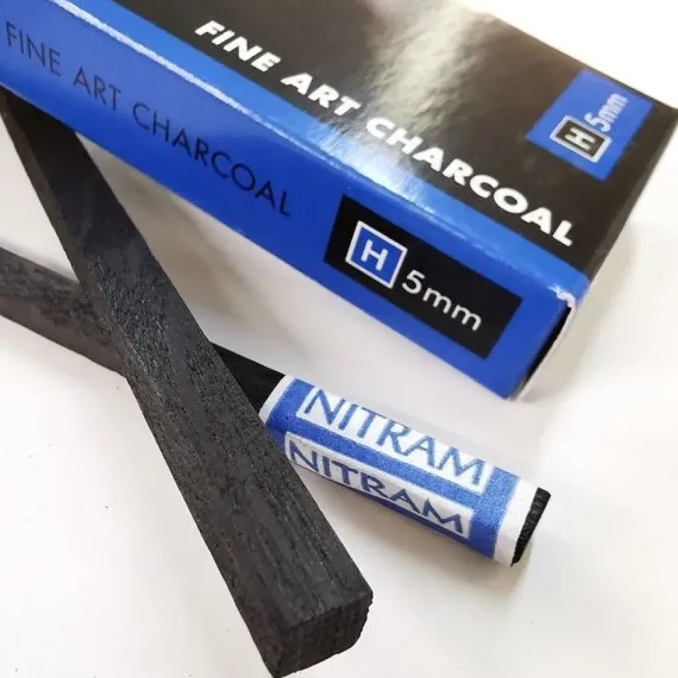 Caja 5 carboncillos duros H Nitram 5mm