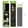 Caja 5 carboncillos suaves B Nitram 5mm