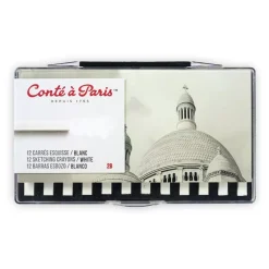 Caja 12 Carrés Blanco 2B Conté à Paris