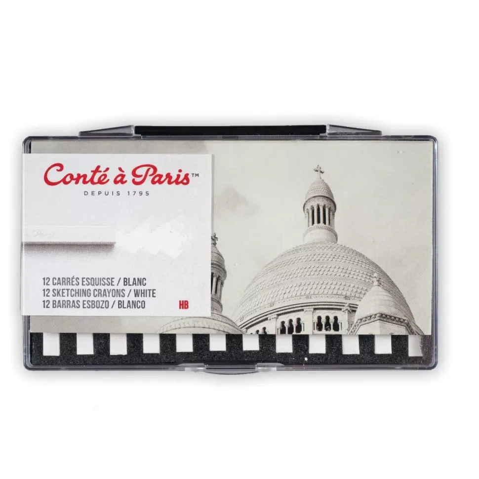 Caja 12 Carrés Blanco HB Conté à Paris