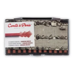 Caja 12 carrés esbozo Sanguina Medicis Conté à Paris