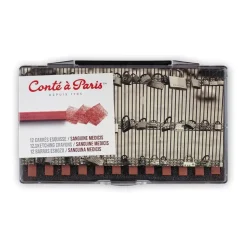 Caja 12 carrés esbozo Sanguina Conté à Paris