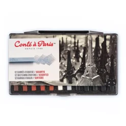 Caja 12 carrés esbozo Surtido Conté à Paris