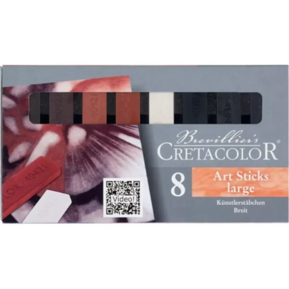 Caja 8 cretas de colores grandes Cretacolor