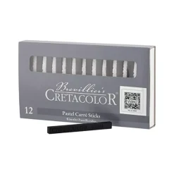 Caja 12 cretas negro extra blando Carré Cretacolor