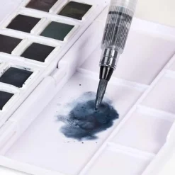 Caja 12 godets con pincel depósito Tinted Charcoal Derwent