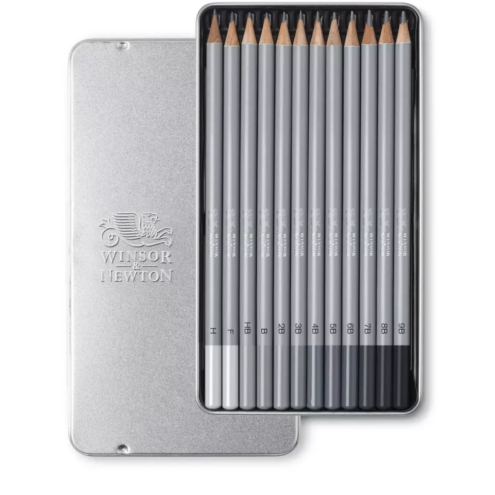 Caja 12 lápices de grafito suaves Studio Collection Winsor & Newton