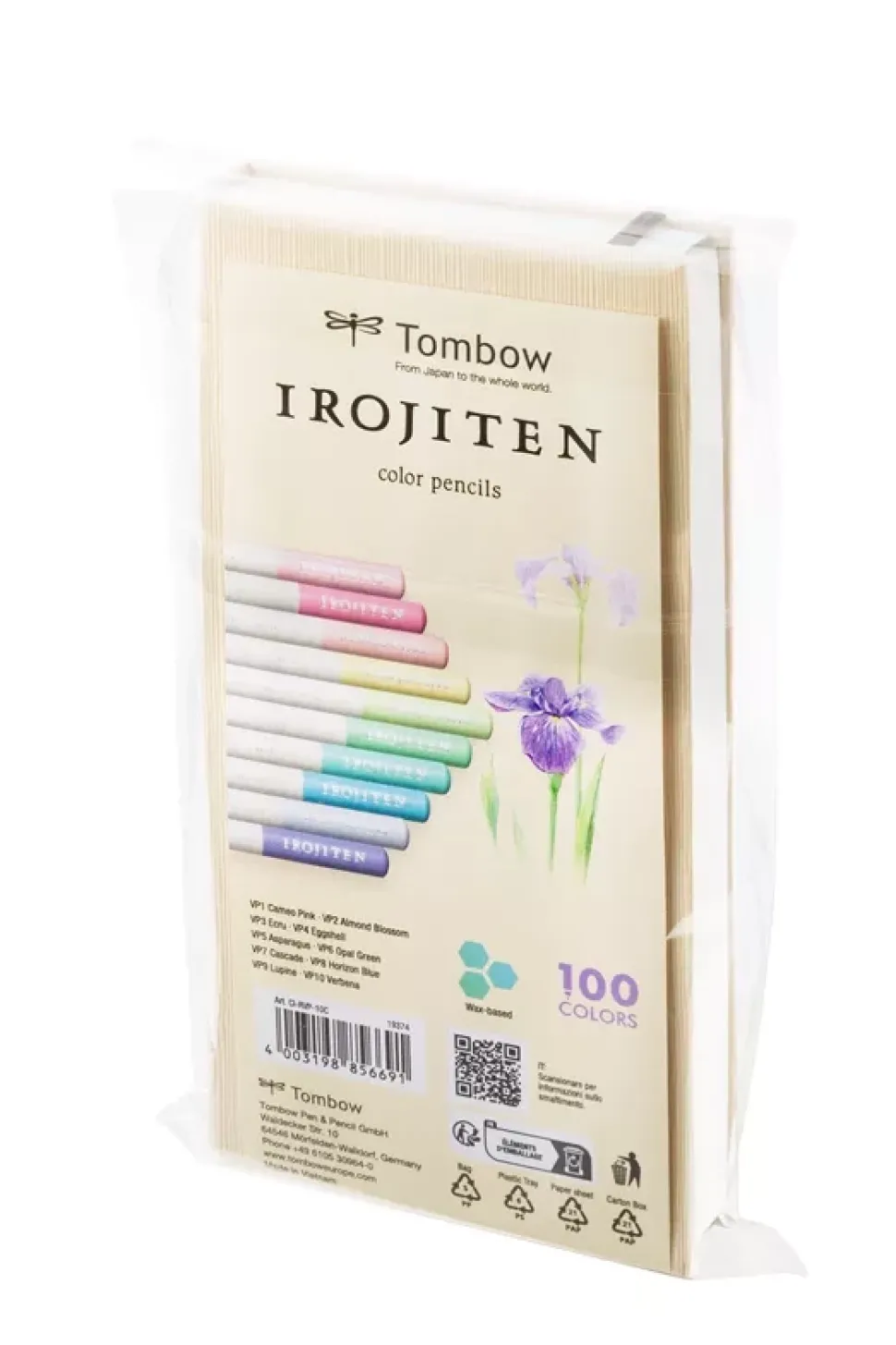 Caja 10 lápices tonos pastel Irojiten Tombow