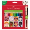 Caja 24 lápices triangulares + 3 colores carne Faber-Castell