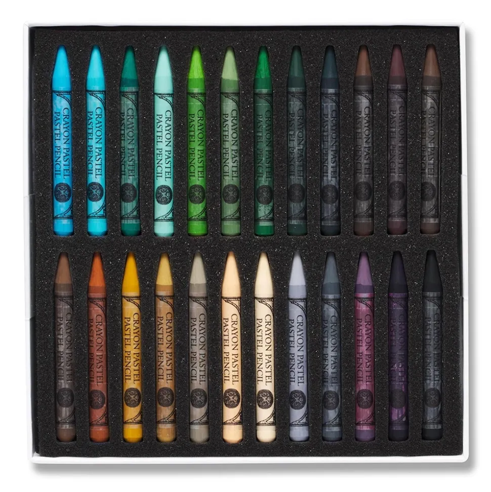Caja 48 medias minas lápiz pastel surtidos Sennelier