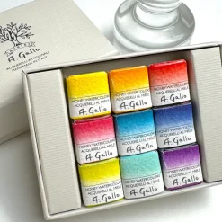 Caja 9 medios godet acuarela Medley A. Gallo