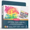 Caja 24 medios godet acuarela Inktense Derwent