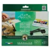 Caja 12 medios godets con soporte La Petite Aquarelle Sennelier