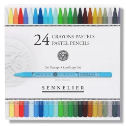 Caja 24 minas lápiz pastel de paisaje Sennelier