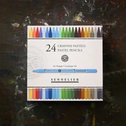 Caja 24 minas lápiz pastel de paisaje Sennelier